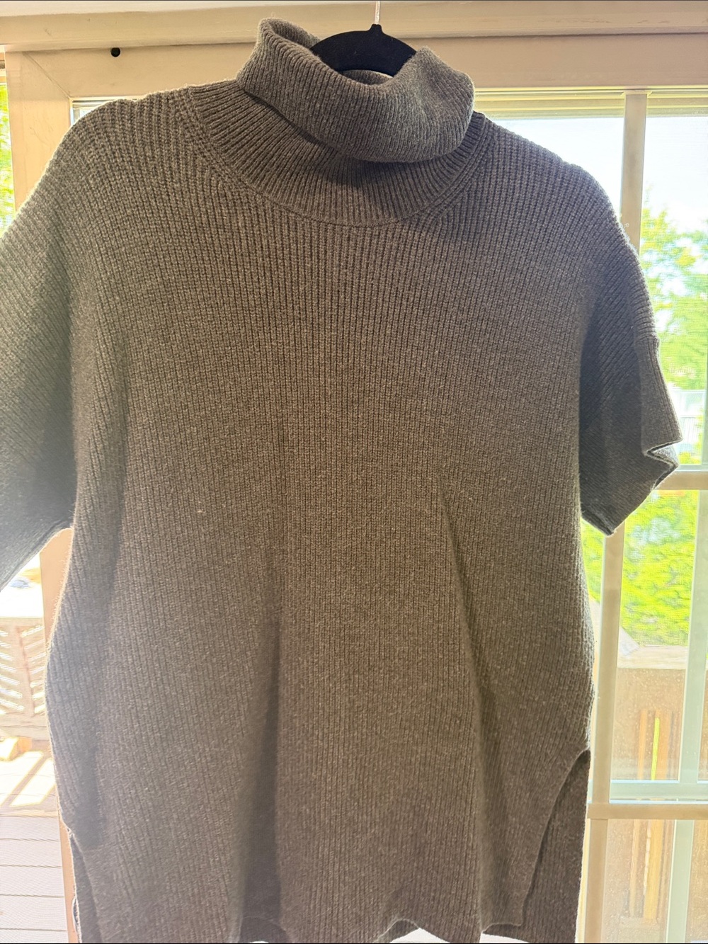 Banana Republic Men's Short-Sleeve Turtleneck Sweater - Charcoal Gray